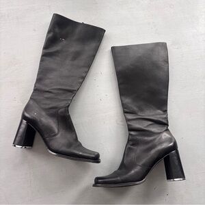 Colin Stuart Sleek Black Heeled Boots